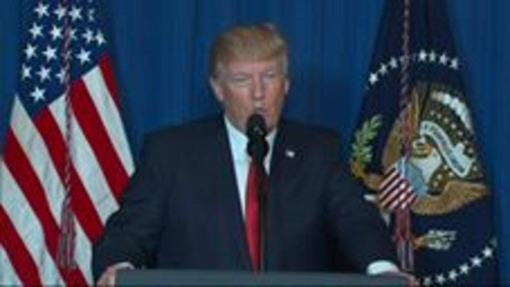 US:    President Donald Trump Delivers Statement on Syria Cruise Missile Strike  