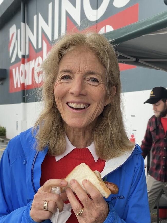 US Ambassador Caroline Kennedy enjoys and Australian tradition.