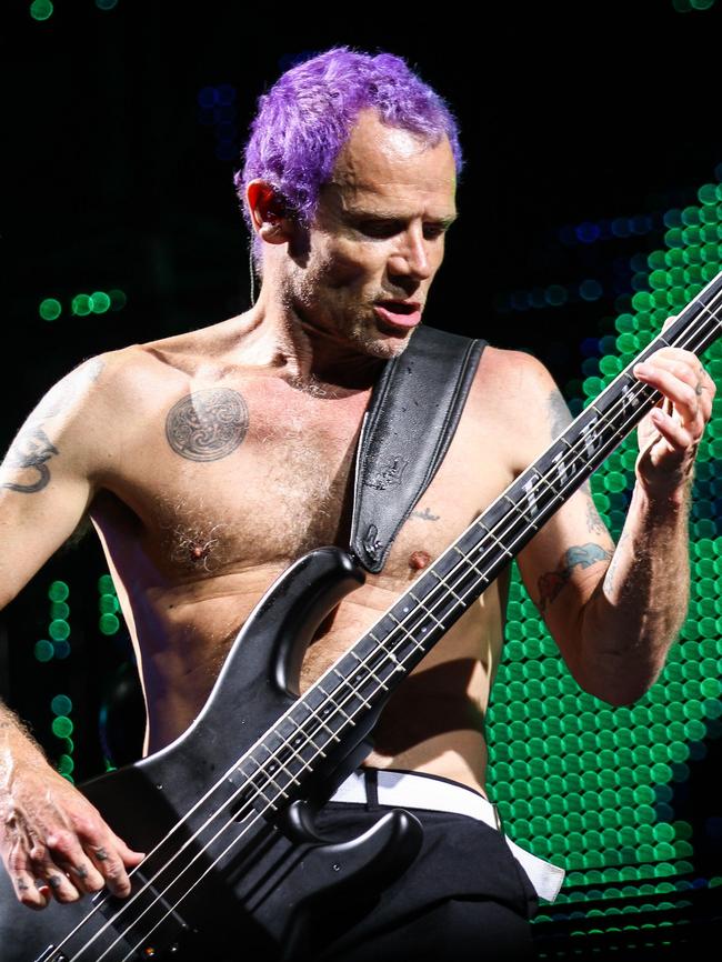 Put a shirt on, old man … Flea from RHCP.