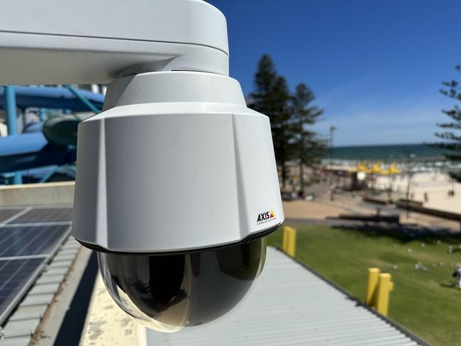 Developed by AXIS, the cameras which are embedded with AI technology are helping save lives across multiple South Australia beaches. Picture: SLSSSA