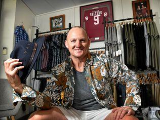 Former Brisbane Bronco Kerrod Walters has opened a mens fashion store store at Cotton Tree to expand his business interests.