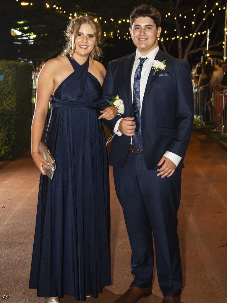 Elijah Bowe and partner Lucy Giesemann at St Mary's College formal at Picnic Point, Friday, March 24, 2023. Picture: Kevin Farmer