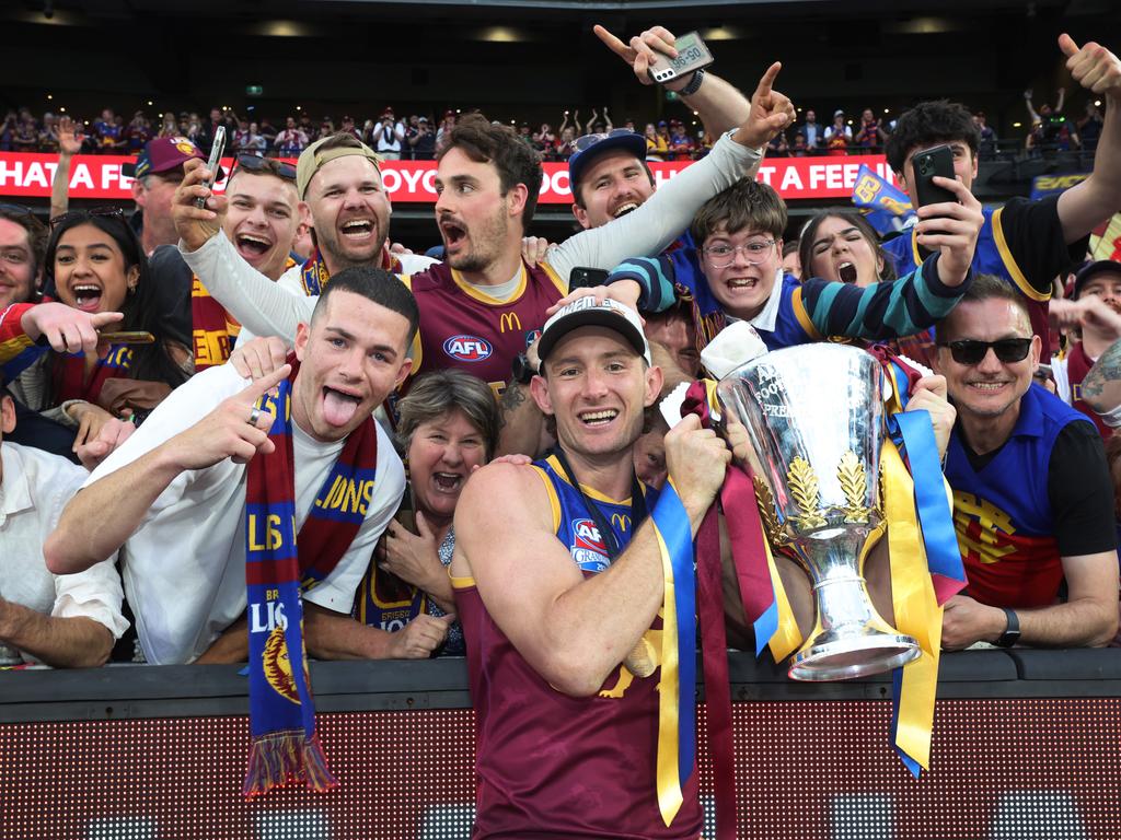 Brisbane could win both premierships, but won’t be awarded the McClelland Trophy. Picture: David Caird