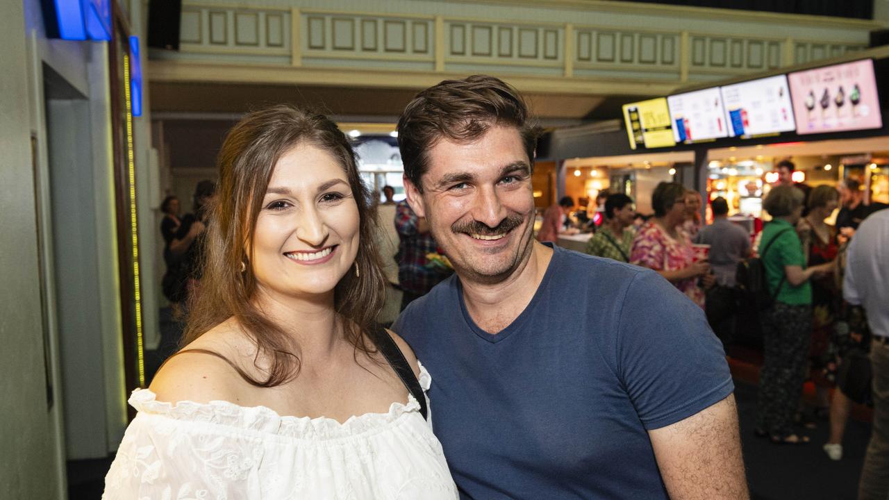 Chantelle Reyes with her brother Josh Reyes who is an extra in the Spit before a special Q&amp;A screening of Spit at BCC Cinemas Toowoomba Strand, Tuesday, February 11, 2025. Picture: Kevin Farmer