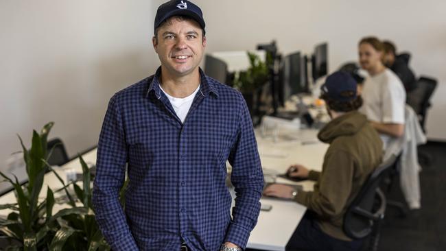 Dabble chief executive Tom Rundle at the office in Cremorne. Picture: Aaron Francis / The Australian