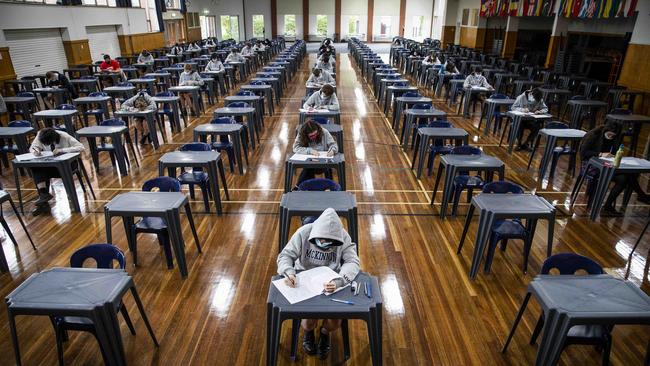 The Andrews government has lacked urgency in locking in plans for VCE exams. Picture: Nicole Cleary