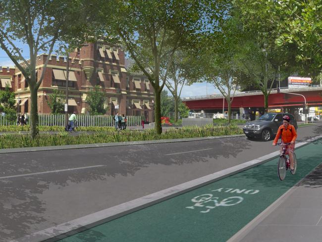 Proposed change to City Rd near Boyd Community Hub, Southbank as part of city council's City Rd Masterplan