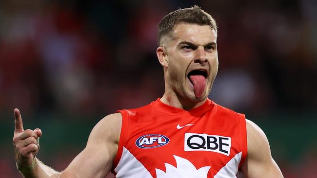 Tom Papley. (Photo by Mark Kolbe/AFL Photos/via Getty Images)