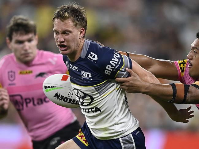 Jaxon Purdue is set for a shock move into the halves. Picture: Ian Hitchcock/Getty Images