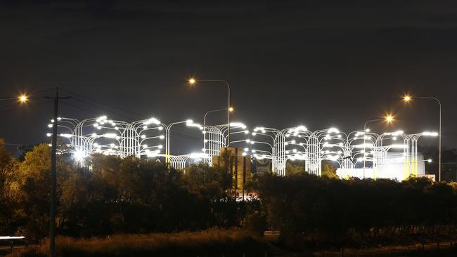 The lights can only be read properly from nearby fields. (AAP Image/Josh Woning)