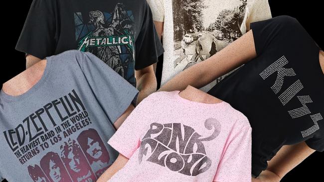 Band T-shirts used to be hard-to-find and were often bootlegged, but today, cheap and officially licensed music merchandise – including shirts advertising the likes of Metallica, The Beatles, KISS, Pink Floyd and Led Zeppelin – is in abundance.