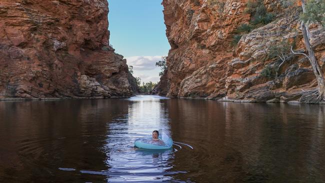 Yeow swam at Ellery Creek Big Hole in the Tjoritja/West MacDonnell National Park. Picture: Supplied