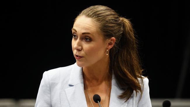 Queensland Environment Minister Meaghan Scanlon says all containers collected by the state’s recycling scheme must be recycled under the law - even if they’re shipped overseas. Picture: Brendan Radke