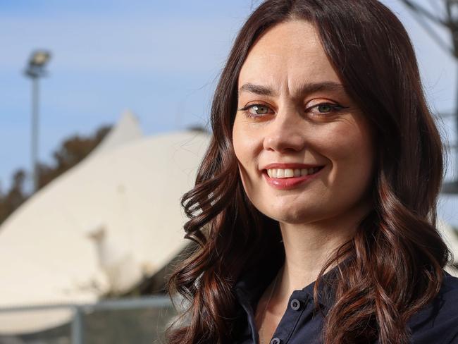 Hardware engineer, Jessica Sharp, who moved from Canberra to Adelaide to work with Lockheed Martin, photographed at Mawson Lakes . Image/Russell Millard