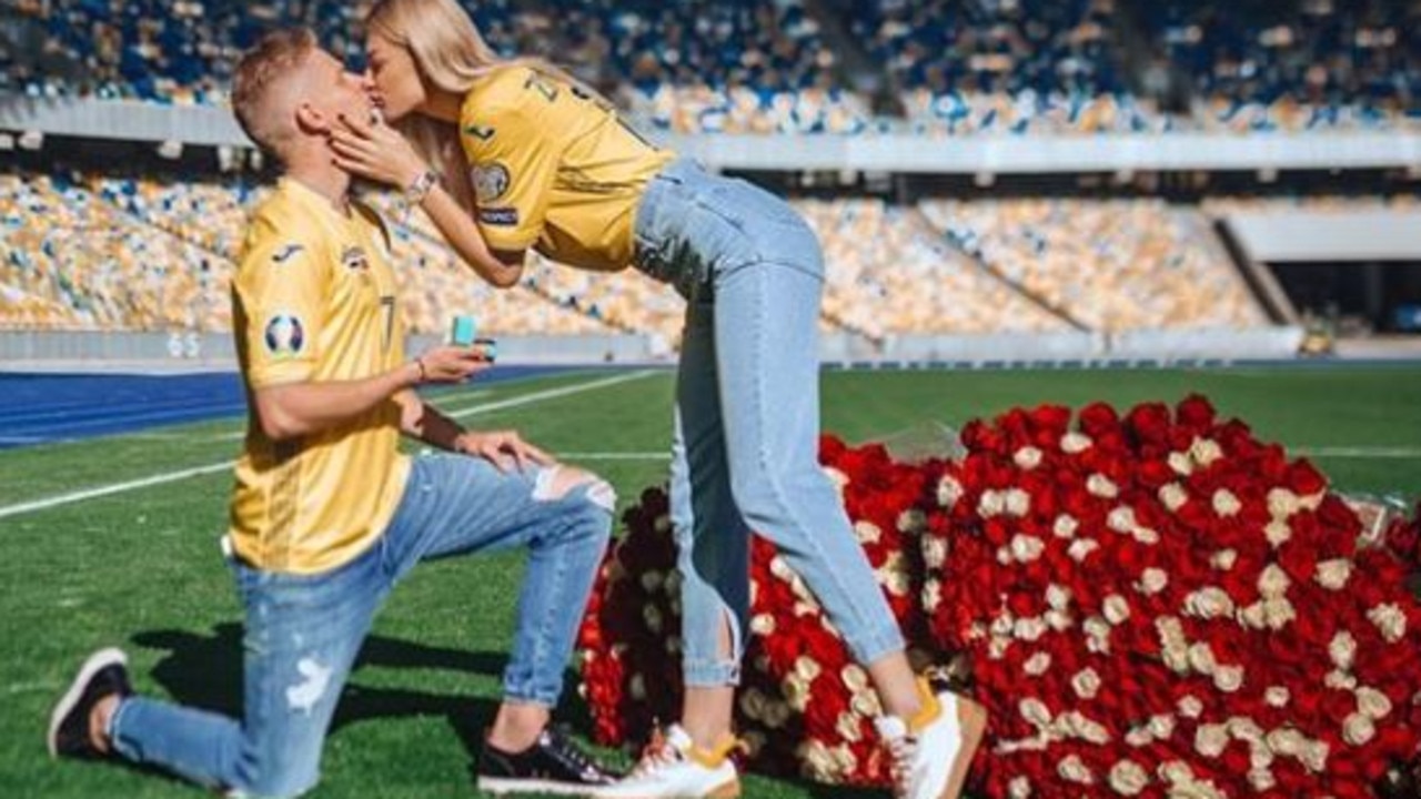 Manchester City Oleksandr Zinchenko Girlfriend Fiance Instagram Proposed Proposal Euro 2020 Ukraine