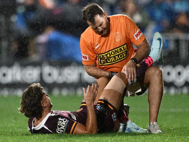 Reece Walsh injured his knee playing against the Warriors in round seven. Picture: Getty Images