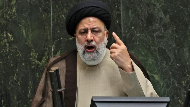 Iranian President Ebrahim Raisi addresses the parliament in Tehran last year. Picture: AFP