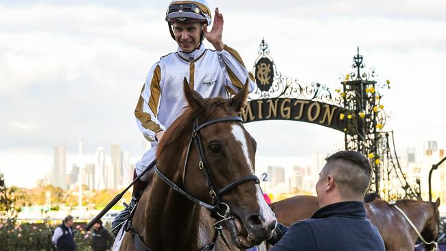 Dice Roll is chasing a fourth straight win at Flemington on Saturday. Picture: Racing Photos via Getty Images