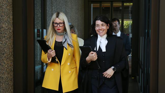 Elaine Stead leaving the Federal court with her lawyer. Picture: Jane Dempster/The Australian.