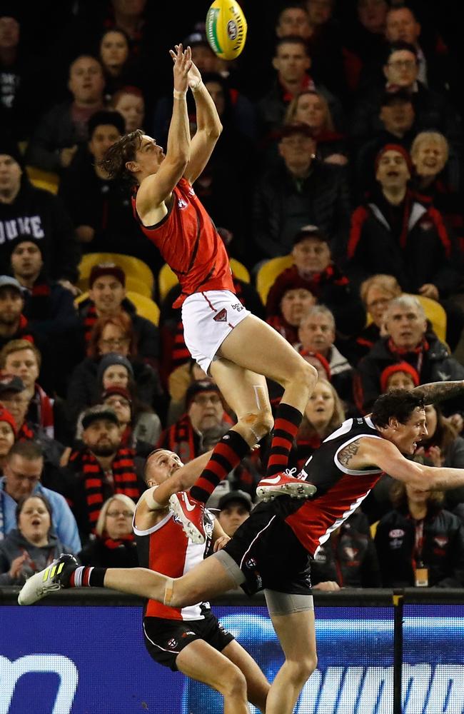 Joe Daniher flies for a speccie, which fans want to see more of. Picture: Getty Images