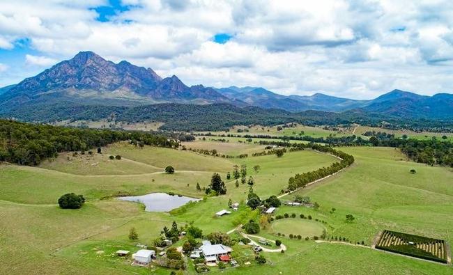 STUNNING VIEW: Mount Barney is at the back door of Lillydale Farm Stay.