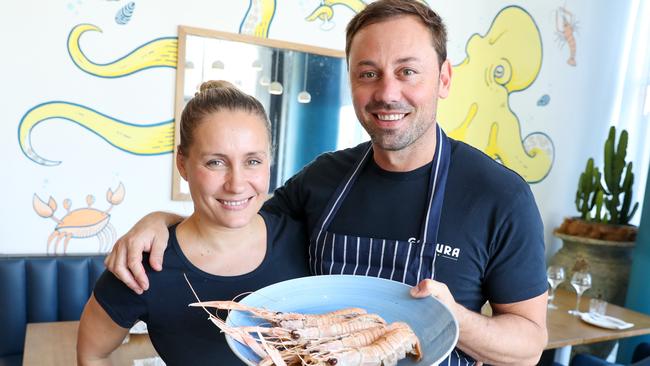 Gallura is a new Italian restaurant in Tweed Heads. Owners Maki and Mike Dackiw. Pic Tim Marsden