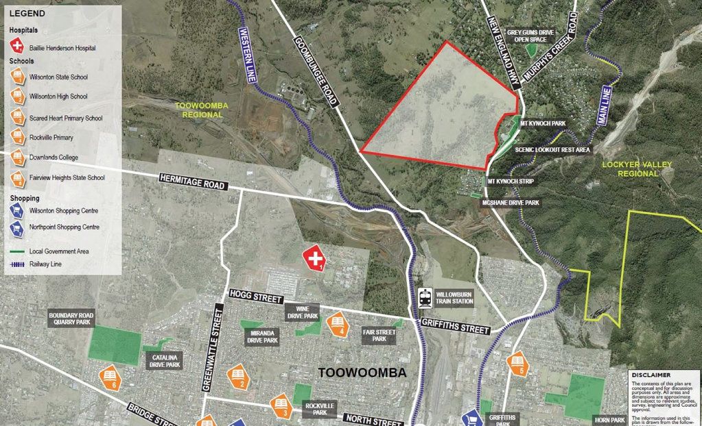 NEW SUBURB: Local developers are planning a 1000-lot suburb north of Toowoomba, which is expected to house up to 5000 people over 15 years. Picture: Contributed