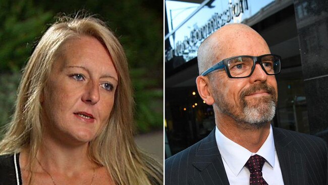 Lawyer X Nicola Gobbo, left, and former Victoria Police Chief Commissioner Simon Overland.