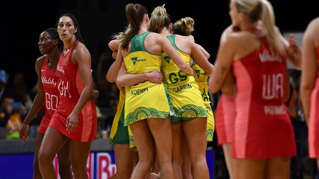 In a rematch of the 2023 Netball World Cup final, Australia will host England in a three match series later this year. Picture: Ashley Vlotman/Gallo Images/Netball World Cup 2023