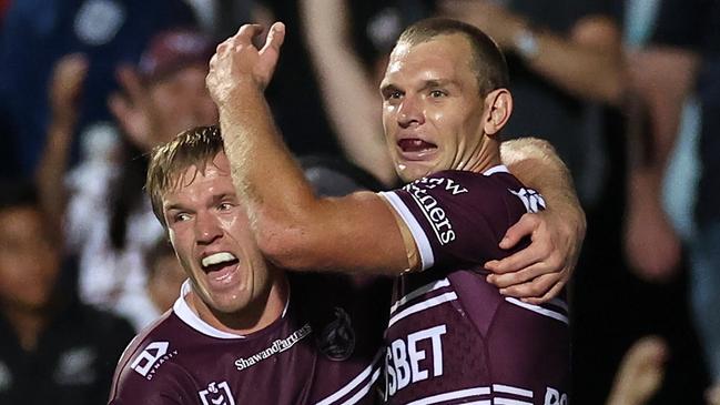 Manly pulled off a huge win. Photo by Cameron Spencer/Getty Images