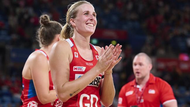 Maddy Turner has been elevated to the Swifts co-captaincy alongside Paige Hadley. Picture: Getty Images