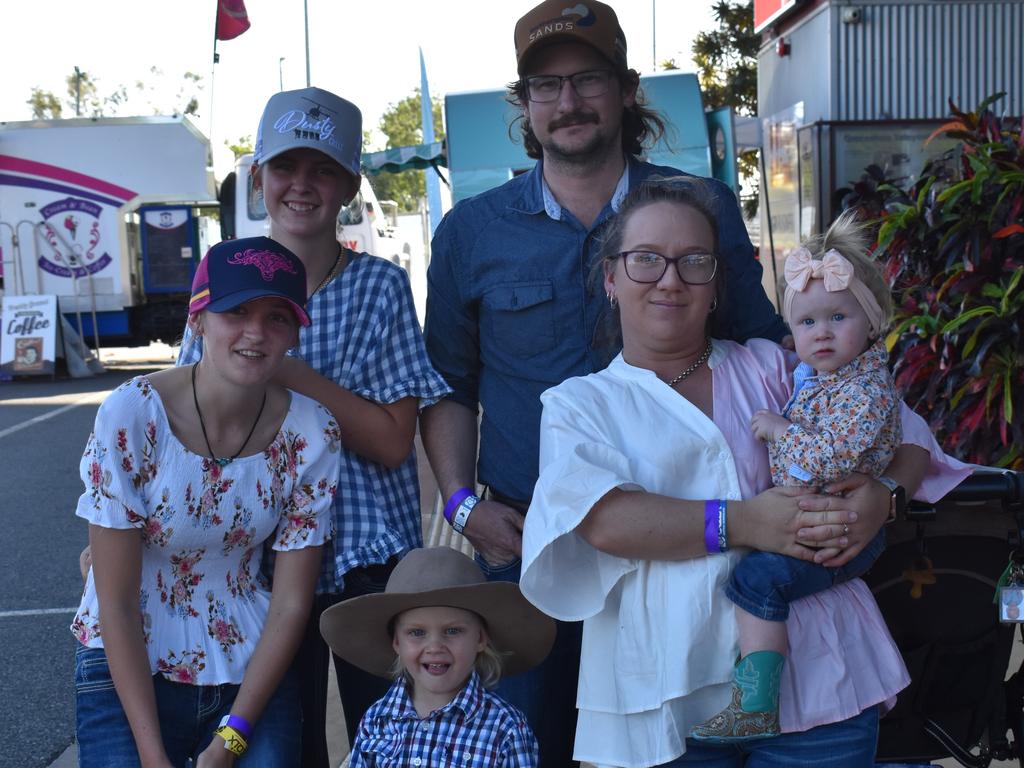 Brianna Deeth, Tim McEvoy, Parker McEvoy, Paisley McEvoy, Sammy White and Anastasia Davidson at the Ariat APRA National Finals Rodeo at Gracemere CQLX, Saturday, November 12, 2022.