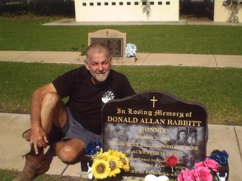 Robin Rabbitt visits his son's grave whenever he’s in Goondiwindi.