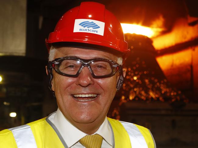 Malcolm Turnbull in Port Kembla today. Picture: AAP