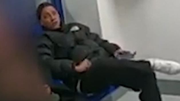 Sam Kerr in the police footage released during her trial.