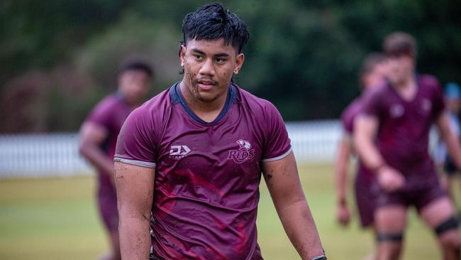 Queensland Reds U18 and GPS Rugby Club Colts 1 forward Stuart Tualima. Photo credit: Tom Primmer.