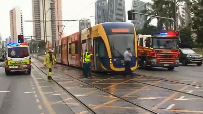 The scene of the crash. Picture: Nine News