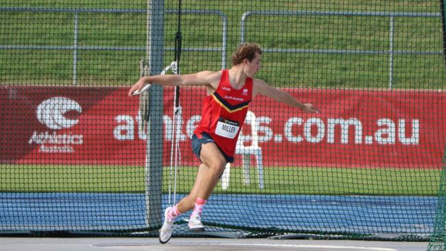 SA athlete Darcy Miller in action at 2021 nationals. Picture: Supplied, Athletics SA