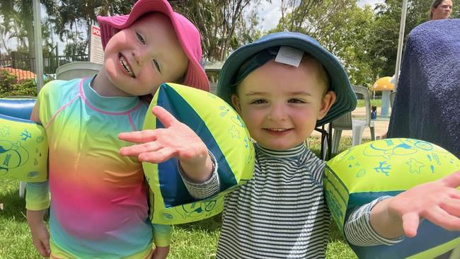 Hunter Tween, right, and his sister. Picture: Supplied