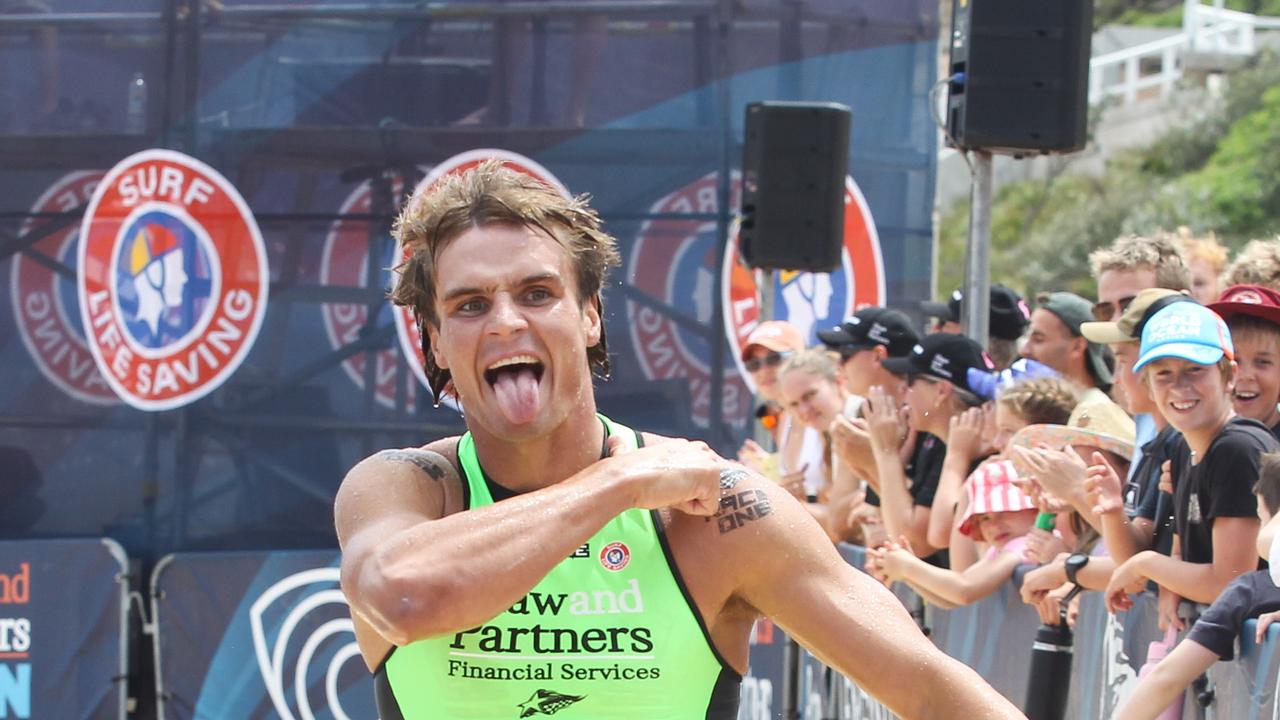 Joe Collins won the Newcastle leg of the iron surf series. Picture: John Veage