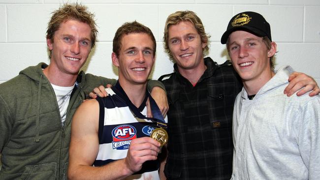 The Selwood boys together after the 2007 AFL Grand Final.