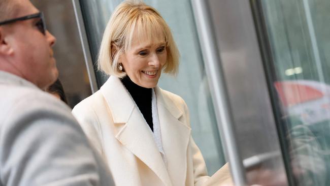 E. Jean Carroll arrives at Manhattan Federal Court on Friday. Picture: Getty Images/AFP