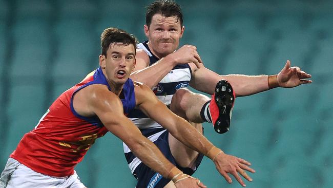 Patrick Dangerfield in action for the Cats. Picture: Phil Hillyard