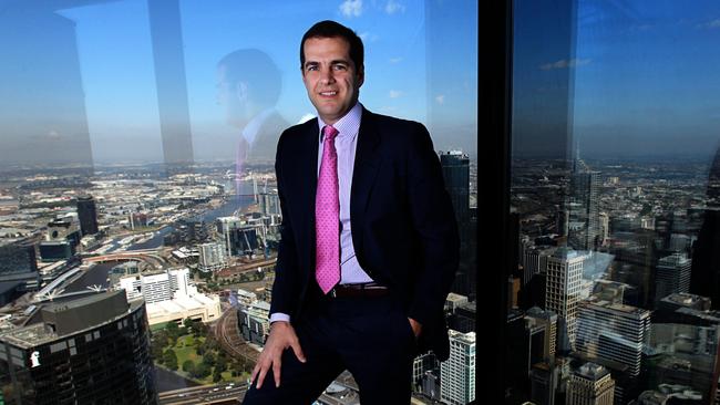 Daniel Grollo in his penthouse apartment on level 80 of the Eureka Tower.