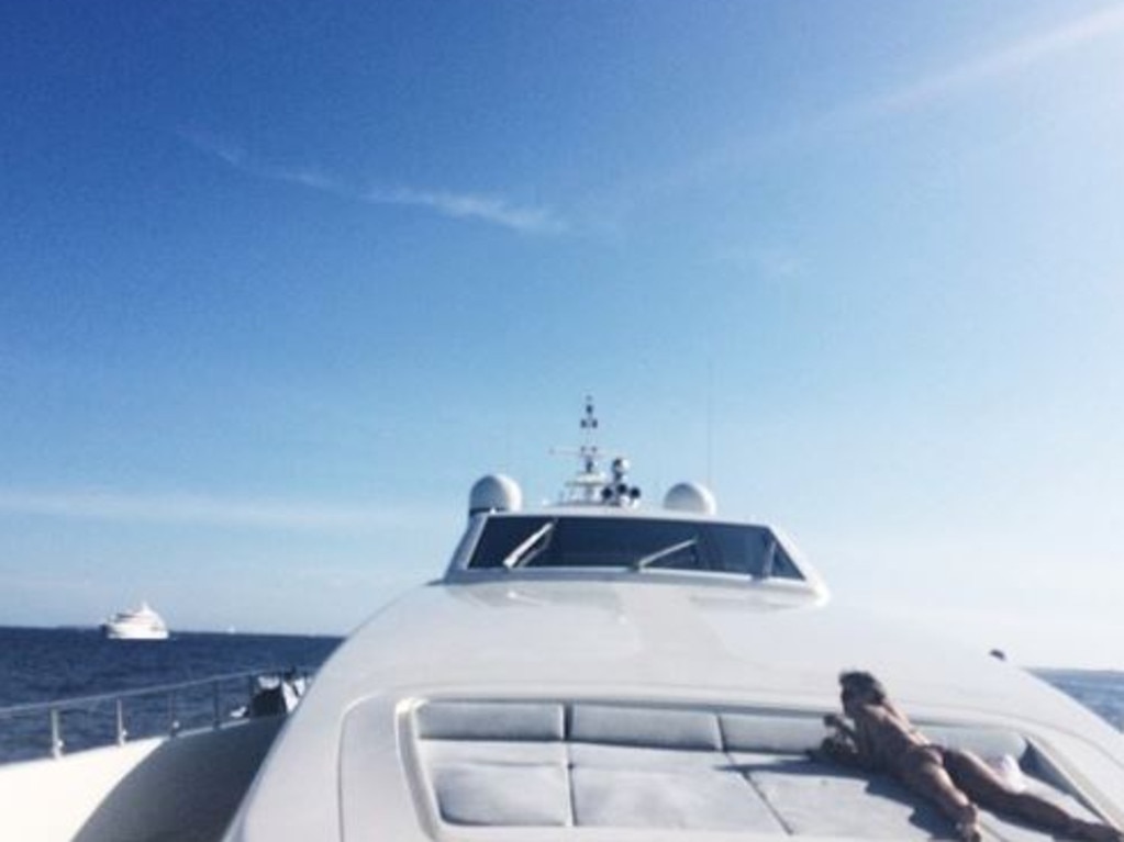 Her holiday in Ibiza, one of her many luxurious getaways. Picture: annadlvv/Instagram