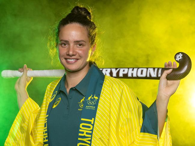 PERTH, AUSTRALIA - JUNE 14: Brooke Peris poses during the media opportunity for the announcement of the Australian field hockey team for the Tokyo Olympic Games at WAIS on June 14, 2021 in Perth, Australia. (Photo by Paul Kane/Getty Images)