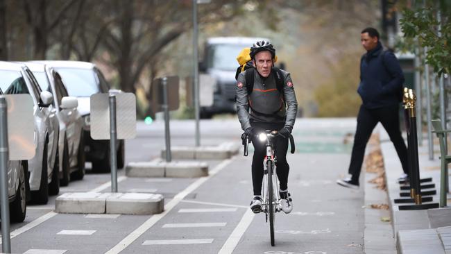 The City of Melbourne last week voted to fast track the delivery of 44km of bike lanes. Picture: David Caird