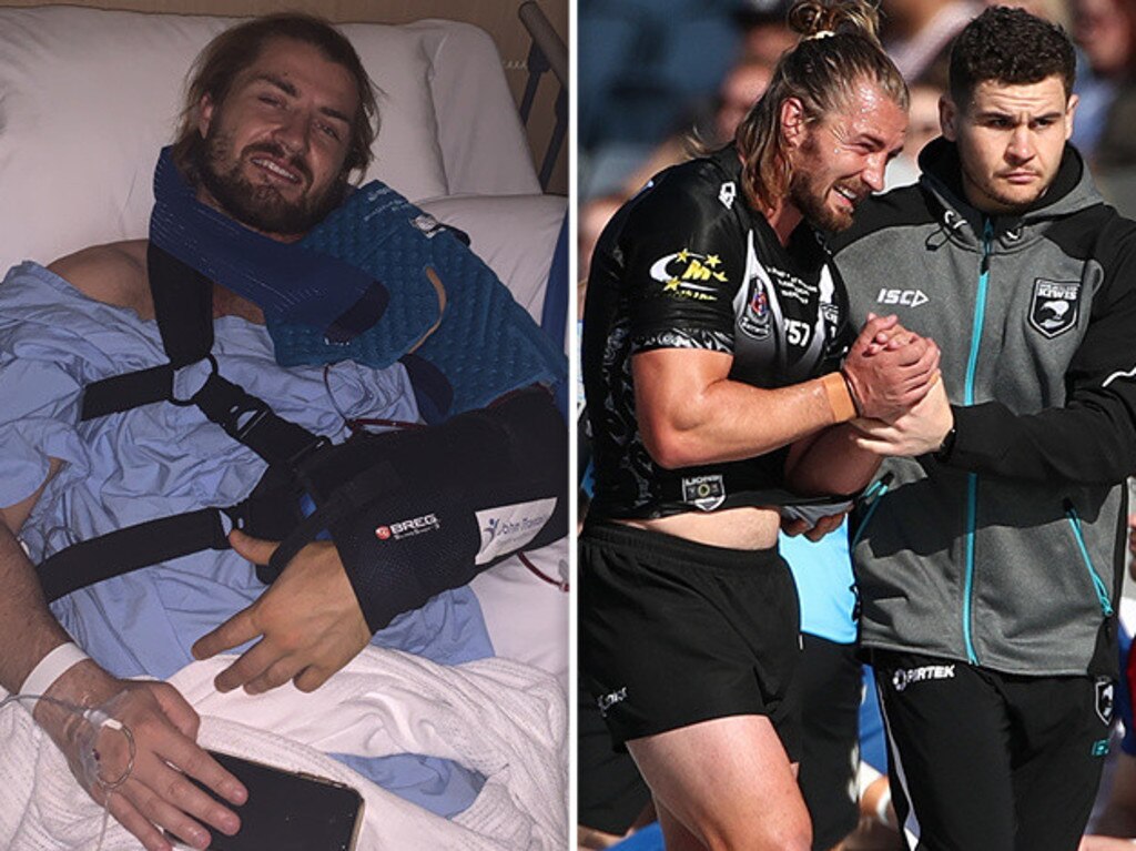 Injured Canterbury Bulldogs star Kieran Foran.