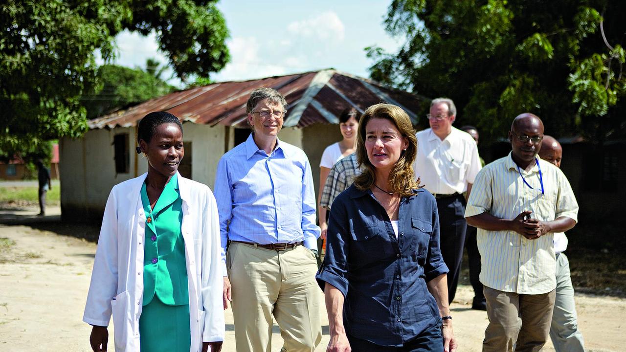 Bill and Melinda Gates are seen visiting villages in Africa in 2017 Pic =: Bill and Melinda Gates Foundation