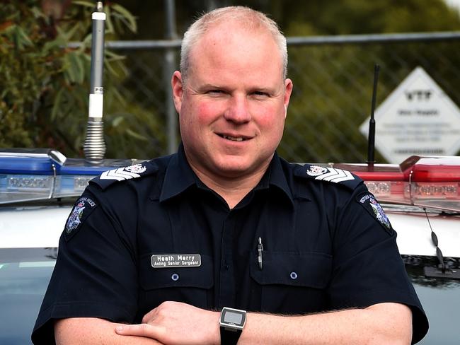 Sen Sgt Heath Merry of Broadmeadows police station nominated for a Pride of Australia. Picture: Jay Town